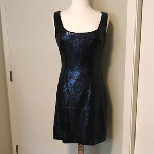 Banana Republic L'Wren Scott navy sequin dress